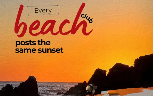 Beach club social media content in Thailand